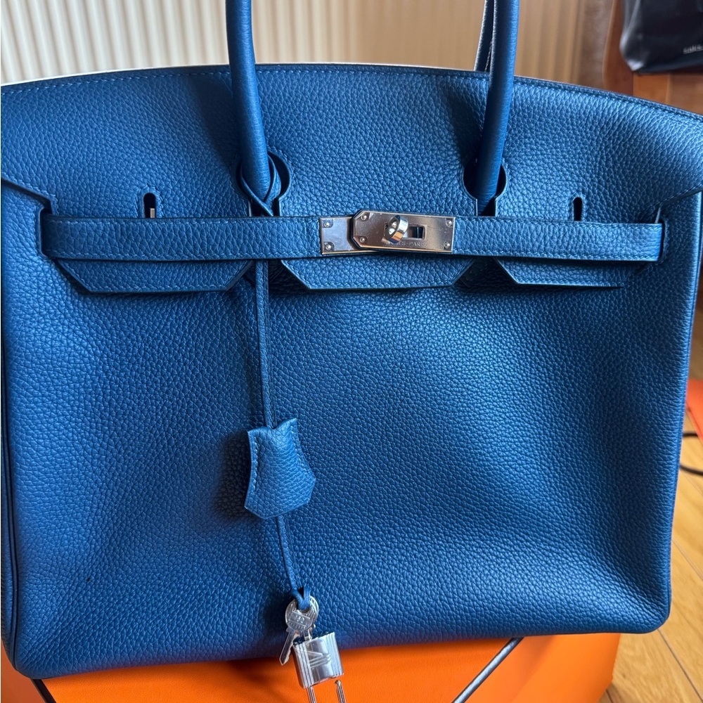 Hermes Birkin 35 Leather Deep Blue - Picture 1 of 9